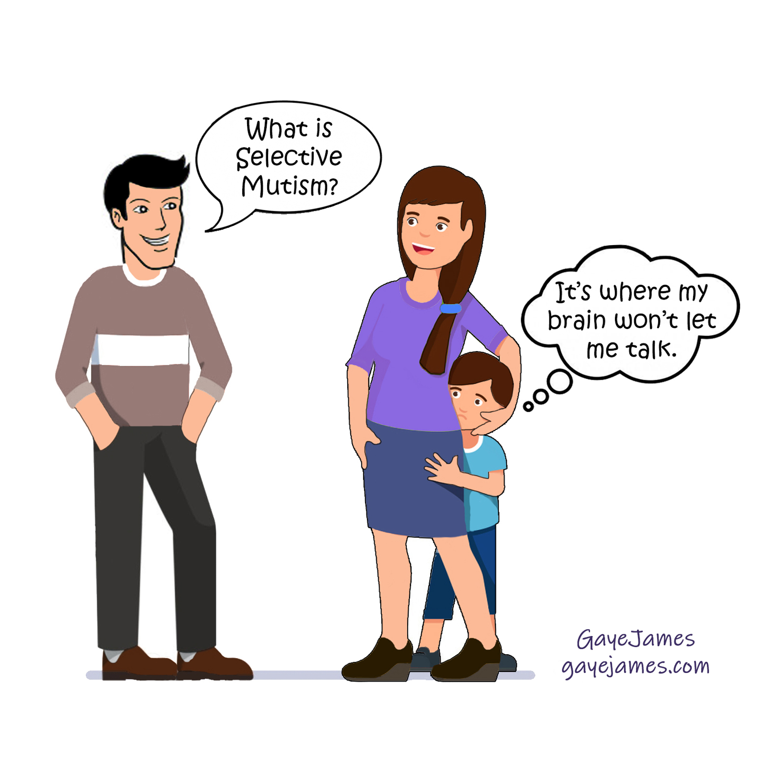 Selective Mutism Cartoon